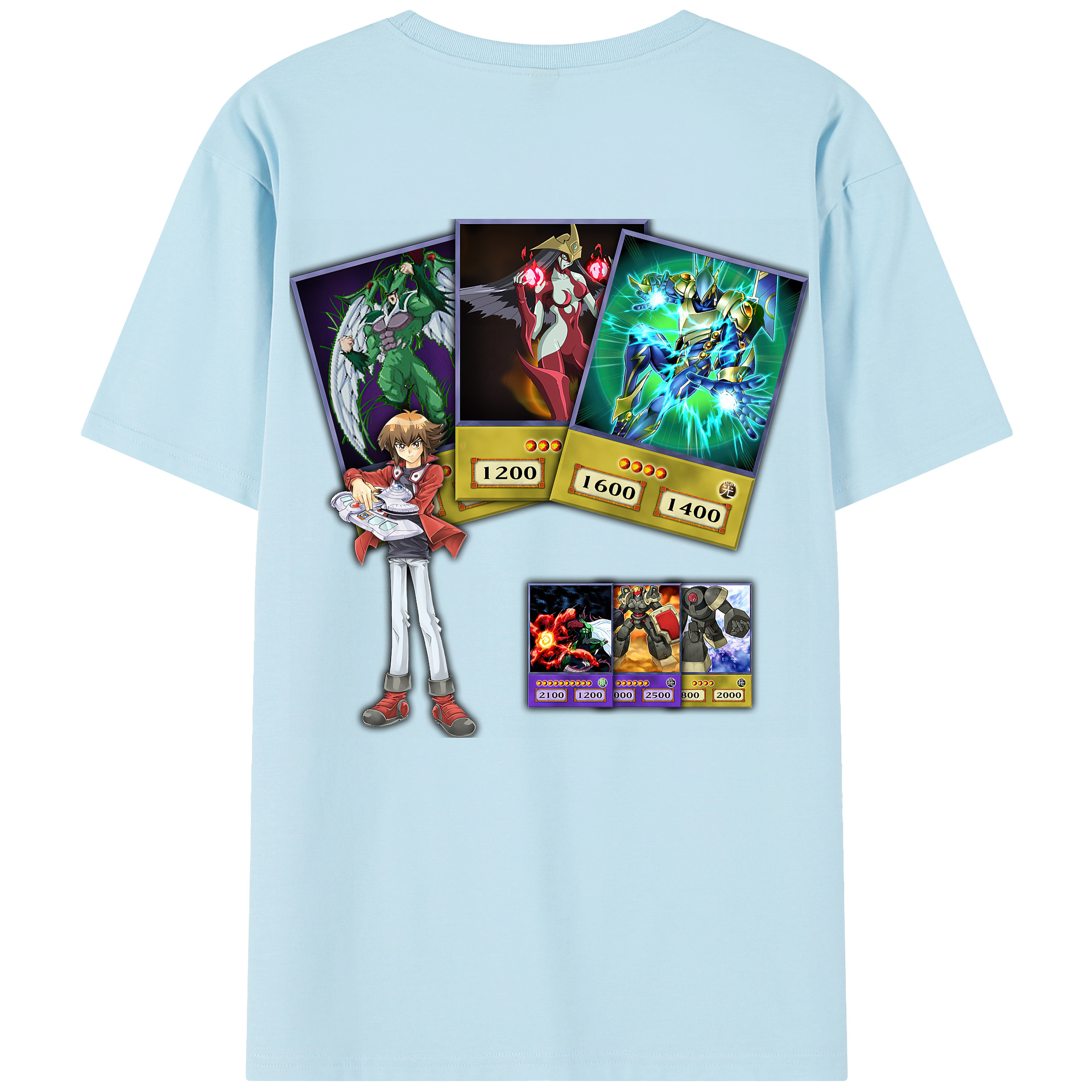 （画像用） 遊☆戯☆王 Yu-Gi-Oh! 綿100％半袖Tシャツ（背面プリント）
